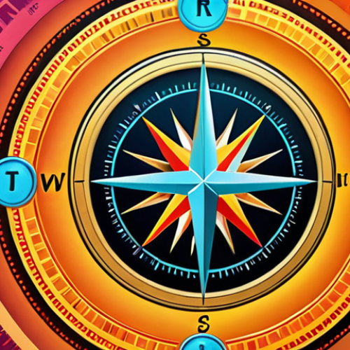 Home 15 **
"A vibrant, colorful illustration of a compass pointing towards a radiant career path, symbolizing passion and professional success. The scene includes diverse individuals engaging in activities they love, representing different industries and skill sets. Background elements hint at a blend of technological advancement and personal fulfillment. Use warm, inviting tones and a slightly surreal style."
**