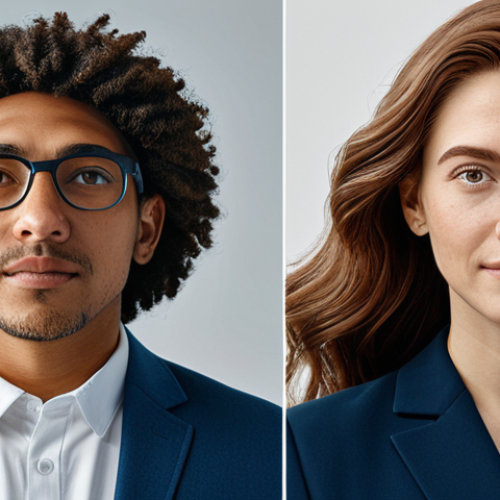 Home 7 Here are two image prompts for Stable Diffusion XL, focusing on the themes of professional identity, growth, and development: